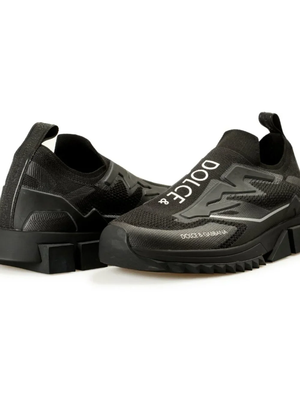 Dolce & Gabbana Men's Black Slip On Athletic Sneakers Shoes US 11 IT 44